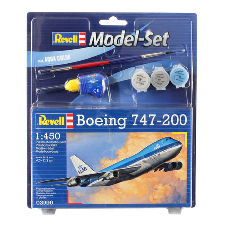 Set modello Revell - Boeing 747-200 scala 1:450 22 pz. - incl. colori base della vernice