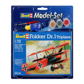 Set modello Revell - fokker dr.1 37 pz. - incl. colori base della vernice