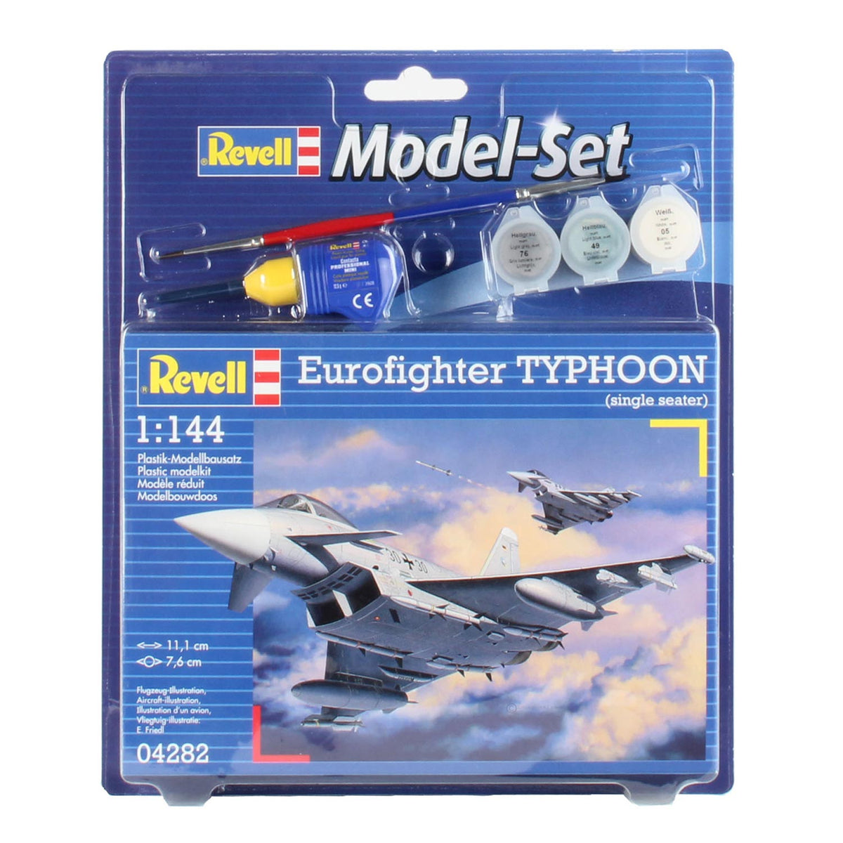 Set modello Revell - Eurofighter Typhoon 63 pz. - incl. colori base della vernice