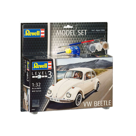 Set modello Revell - Maggiolino Volkswagen 24 pezzi. - incl. colori base della vernice