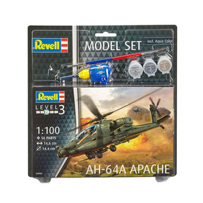 Set modello Revell - ah-64a apache 56 pz. - incl. colori base della vernice