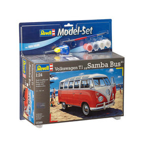 Revell modellino set vw t1 samba bus 173 pezzi. - incl. colori base della vernice