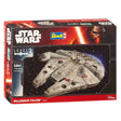 Revell kit di costruzione modello viaggio spaziale - 03600 star wars millennium falcon plastica - 1:241 - modellismo