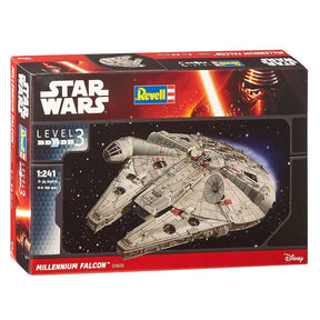 Revell kit di costruzione modello viaggio spaziale - 03600 star wars millennium falcon plastica - 1:241 - modellismo