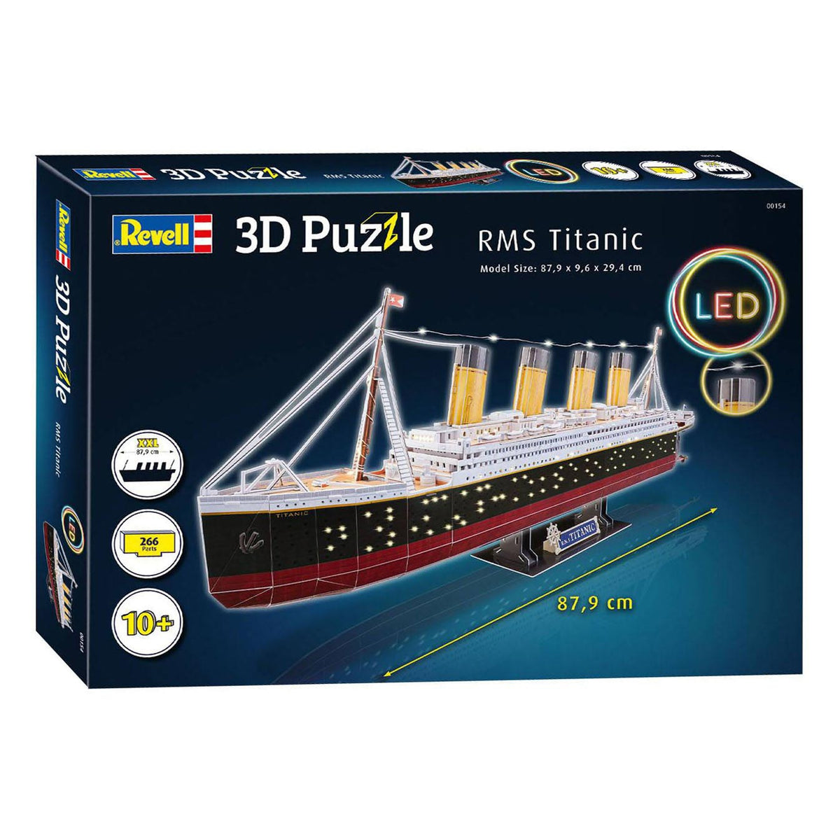 Revell kit di costruzione puzzle 3D - RMS Titanic LED Edition 266 pezzi.