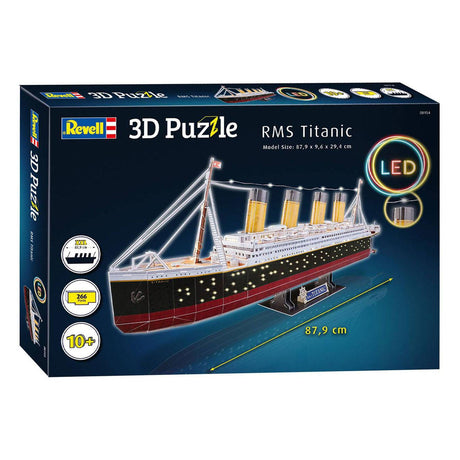 Revell kit di costruzione puzzle 3D - RMS Titanic LED Edition 266 pezzi.