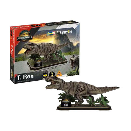 Revell kit di costruzione puzzle 3D Jurassic World - t. rex - 45 pz.