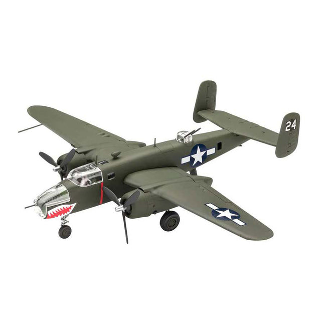 Revell kit di costruzione di modelli di veicoli militari - 03650 b-25 mitchell easy-click-system in plastica - 1:72 - modellismo