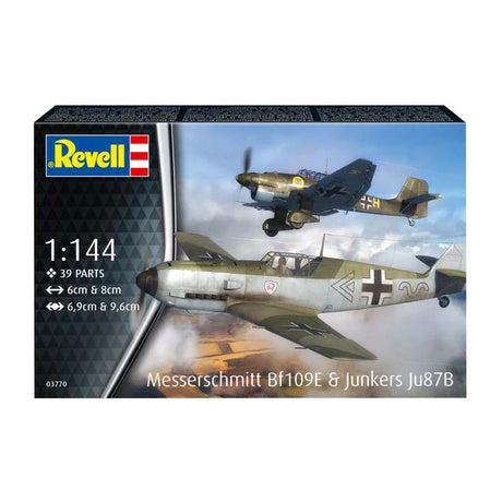 Kit modello Revell - messerschmitt bf109e junkers ju87b 1:144 - 39 pz.