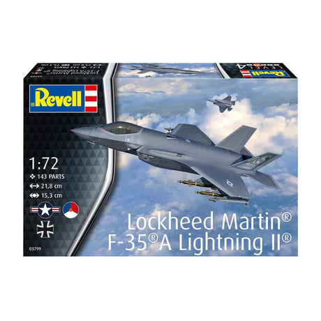Kit modello Revell - Lockheed Martin F35 a Lightning ii 1:72 - 143 pezzi.