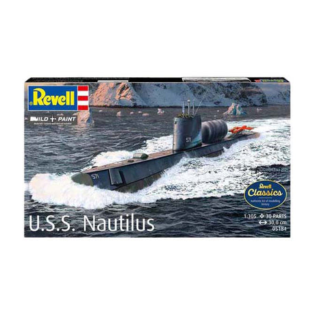 Kit modello Revell - u.s.s. nautilus 1:305 - 30pz.