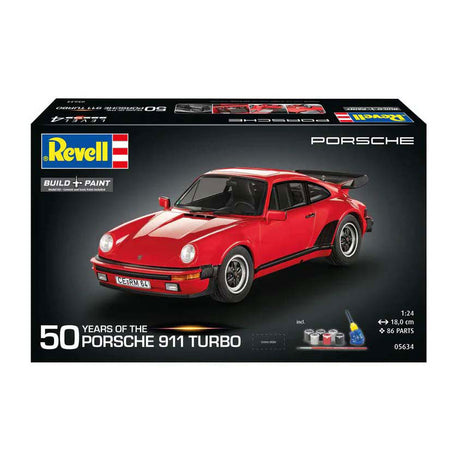 Kit modello Revell - Porsche 911 Turbo - 50 anni di Porsche Turbo 1:24 - 86 parti.