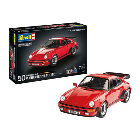 Kit modello Revell - Porsche 911 Turbo - 50 anni di Porsche Turbo 1:24 - 86 parti.