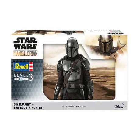 Revell model kit star wars - din djarin il cacciatore di taglie il mandalorian 1:9 - 60 pezzi.