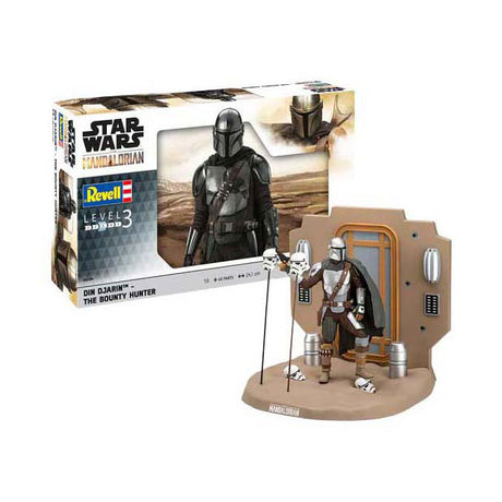 Revell model kit star wars - din djarin il cacciatore di taglie il mandalorian 1:9 - 60 pezzi.