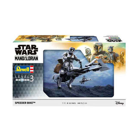 Revell model kit star wars - speeder bike the mandalorian 1:12 - 102 pz.
