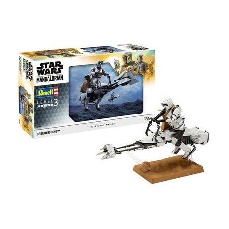 Revell model kit star wars - speeder bike the mandalorian 1:12 - 102 pz.