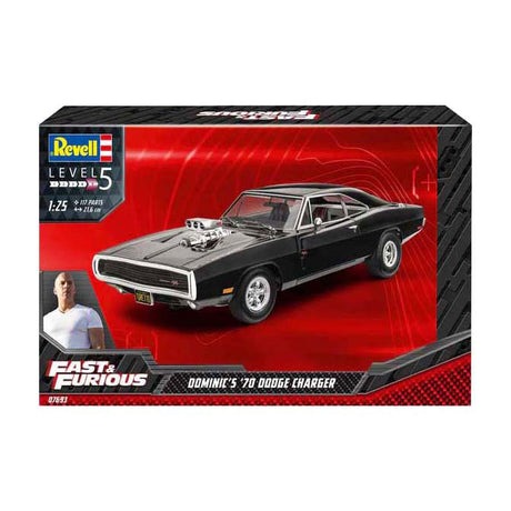 Revell model kit fast furious - dominics 1970 dodge charger 1:25 - 117 pezzi.