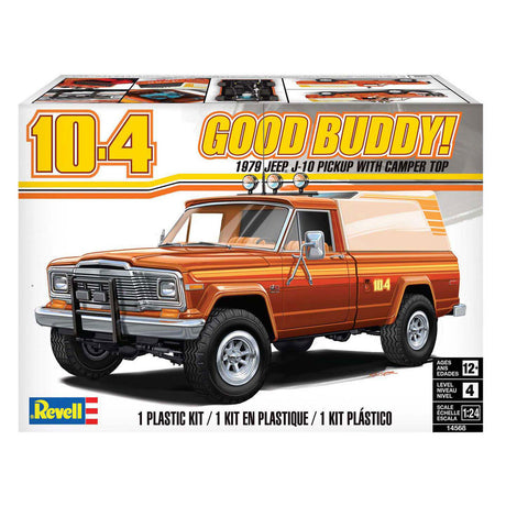 Kit modello Revell - Pickup Jeep J-10 del 1979 con tetto camper 1:24 -