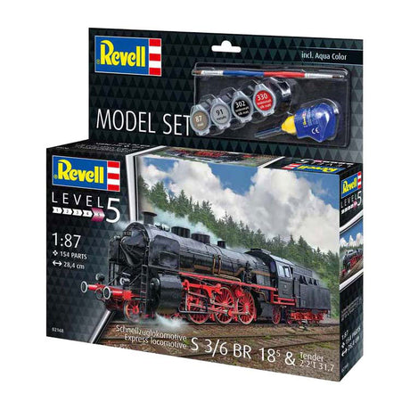 Kit di modellismo Revell - locomotiva veloce s3 6 br18 con tende 1:87 - 154 pz.