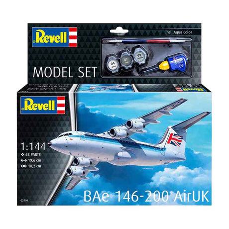 Kit modello Revell - bae 146-200 airuk 1:144 - 63 pz.