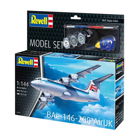 Kit modello Revell - bae 146-200 airuk 1:144 - 63 pz.