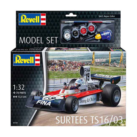 Kit modello Revell - surtees ts16 03 formula 1 1:32 - 78 pz. - incl. colori base della vernice