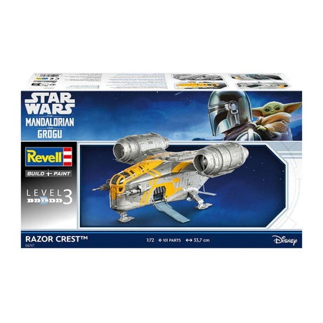 Revell model kit the mandalorian e grogu razor crest 1:72 - 101 pezzi.