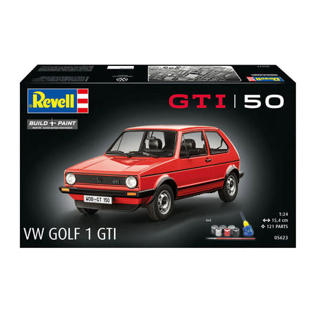 Revell kit regalo per modellismo 50 anni della VW Golf 1 GTI 1:24 - 121 pezzi.