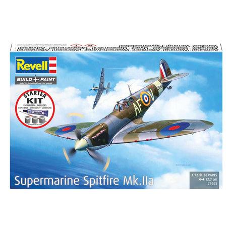 Revell model kit starter kit spitfire mk.iia 1:72 - 38 pezzi.