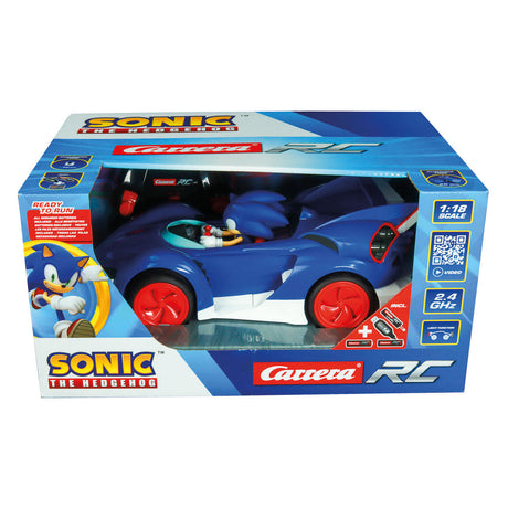 Carrera rc 2.4ghz team sonic racing - sonic, versione performante - 1:18