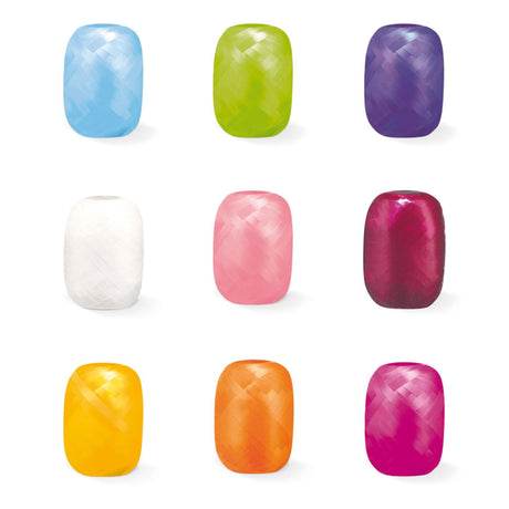 Nastro arricciacapelli Globos 20mx5mm confezione da 24 rotoli colori assortiti