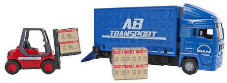 Camion da uomo per bambini con carrello elevatore. 17 centimetri
