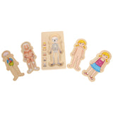 Small foot - Ragazza puzzle con corpo in legno, 29 pz.