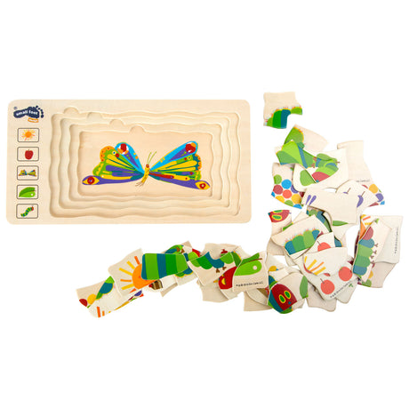 Small foot - Puzzle a strati mai abbastanza bruco, 36 pezzi.