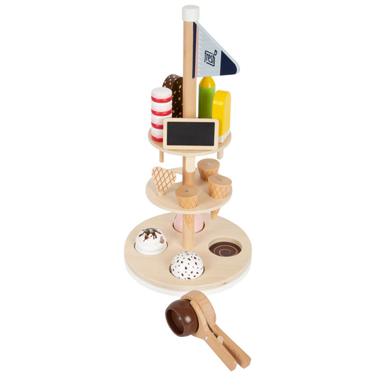 Small foot - Gelati in legno con supporto, 15 pz.