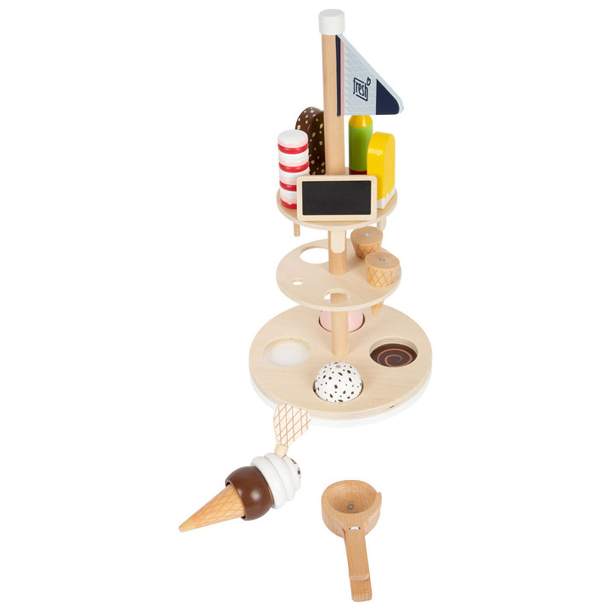 Small foot - Gelati in legno con supporto, 15 pz.
