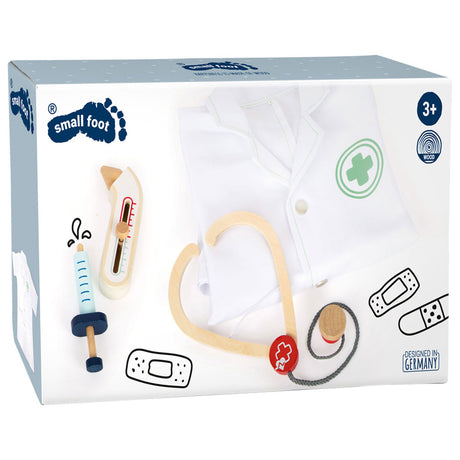 Piccole piede - Giacca da dottore con accessori in legno, 4dlg.