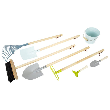 Piccole piede - Strumenti da giardino per bambini in legno, 8dlg.