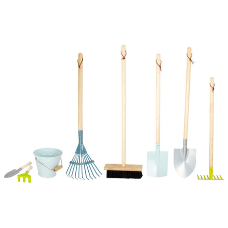 Piccole piede - Strumenti da giardino per bambini in legno, 8dlg.