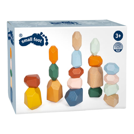 Small foot - blocchi di equilibrio in legno safari, 18 pz.