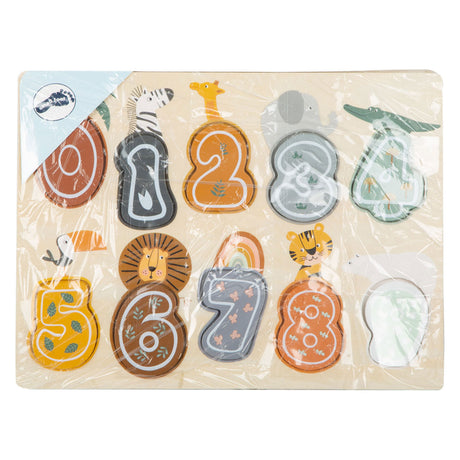Small foot - Puzzle safari con figure in legno