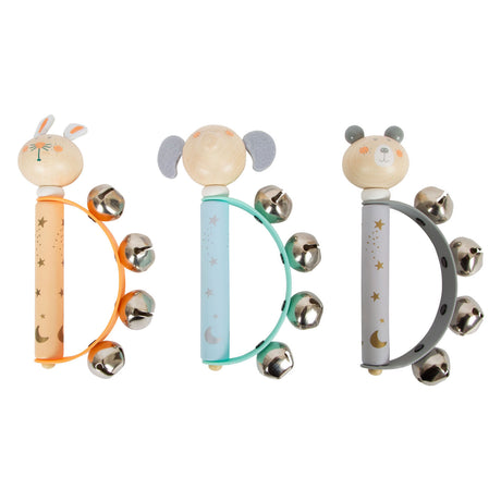 Small foot - tamburello in legno per bambini, animale, pastello