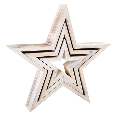 Small foot - Stelle decorative in legno, 3 pz.