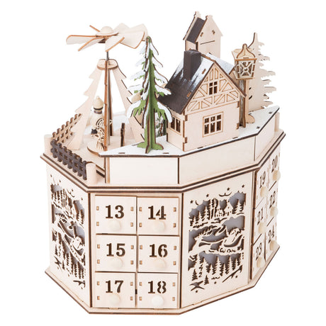 Small foot - Calendario dell'Avvento in legno Paesaggio natalizio