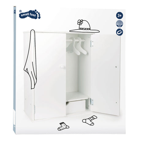 Armadio per bambole in legno Small Foot 53 cm bianco