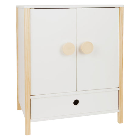 Small foot - Bottone per armadio per bambole in legno con grucce, 3 parti.