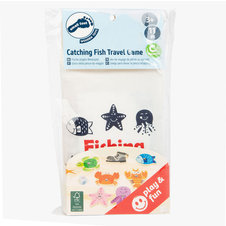 Small foot - Gioco da viaggio con canna da pesca in legno