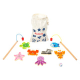 Small foot - Gioco da viaggio con canna da pesca in legno