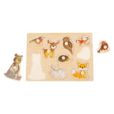 Small foot - Puzzle in legno animali del bosco, 9 pz.